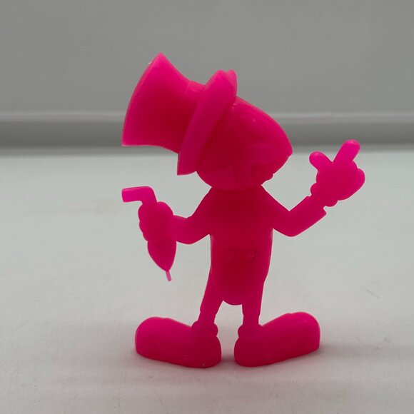 Vintage Louis MARX Pink Jiminy Cricket Figure Plastic 70's Retro Disney EUC - Picture 2 of 2